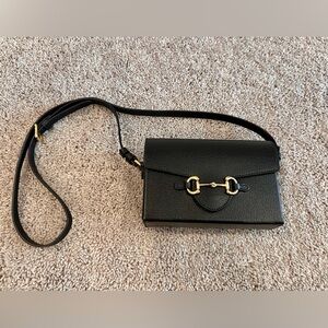 Gucci Black Leather Shoulder Bag